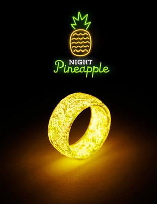 Stylish unisex luminous ring that glows in the dark, trendy jewelry for men and women, perfect for parties, nightlife, and fashion accessories